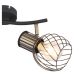 Aplice cu Spot - Aplica de perete / tavan cu 2 spoturi design industrial ARGUSTO negru, auriu