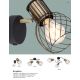 Aplice cu Spot - Aplica de perete / tavan cu 2 spoturi design industrial ARGUSTO negru, auriu