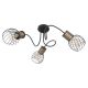 Plafoniere cu spoturi, Spoturi aplicate - Plafoniera cu 3 spoturi design industrial ARGUSTO negru, auriu