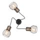 Plafoniere cu spoturi, Spoturi aplicate - Plafoniera cu 3 spoturi design industrial ARGUSTO negru, auriu