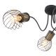 Plafoniere cu spoturi, Spoturi aplicate - Plafoniera cu 3 spoturi design industrial ARGUSTO negru, auriu