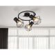 Plafoniere cu spoturi, Spoturi aplicate - Plafoniera cu 3 spoturi design industrial PRISKA negru