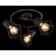 Plafoniere cu spoturi, Spoturi aplicate - Plafoniera cu 3 spoturi design industrial PRISKA negru