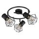 Plafoniere cu spoturi, Spoturi aplicate - Plafoniera cu 3 spoturi design industrial PRISKA negru