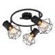 Plafoniere cu spoturi, Spoturi aplicate - Plafoniera cu 3 spoturi design industrial PRISKA negru