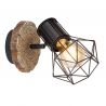 Aplica de perete design industrial PRISKA negru