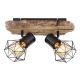 Aplice cu Spot - Aplica de perete / tavan cu 2 spoturi design industrial PRISKA negru