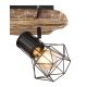 Aplice cu Spot - Aplica de perete / tavan cu 2 spoturi design industrial PRISKA negru
