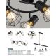 Aplice cu Spot - Aplica de perete / tavan cu 2 spoturi design industrial PRISKA negru