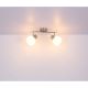 Aplice cu Spot - Aplica de perete / tavan cu 2 spoturi design modern WILLY nichel
