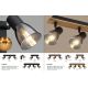 Aplice cu Spot - Aplica de perete / tavan cu 2 spoturi directionabile design modern CLAUDE negru, maro