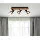 Plafoniere cu spoturi, Spoturi aplicate - Plafoniera cu 3 spoturi directionabile design modern CLAUDE negru, maro