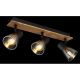 Plafoniere cu spoturi, Spoturi aplicate - Plafoniera cu 3 spoturi directionabile design modern CLAUDE negru, maro