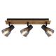 Plafoniere cu spoturi, Spoturi aplicate - Plafoniera cu 3 spoturi directionabile design modern CLAUDE negru, maro