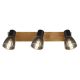 Plafoniere cu spoturi, Spoturi aplicate - Plafoniera cu 3 spoturi directionabile design modern CLAUDE negru, maro