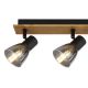 Plafoniere cu spoturi, Spoturi aplicate - Plafoniera cu 3 spoturi directionabile design modern CLAUDE negru, maro
