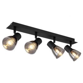 Plafoniere cu spoturi, Spoturi aplicate - Plafoniera cu 4 spoturi directionabile design modern CLAUDE negru