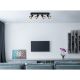 Plafoniere cu spoturi, Spoturi aplicate - Plafoniera cu 4 spoturi directionabile design modern CLAUDE negru