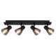 Plafoniere cu spoturi, Spoturi aplicate - Plafoniera cu 4 spoturi directionabile design modern CLAUDE negru