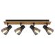 Plafoniere cu spoturi, Spoturi aplicate - Plafoniera cu 4 spoturi directionabile design modern CLAUDE negru, maro