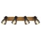 Plafoniere cu spoturi, Spoturi aplicate - Plafoniera cu 4 spoturi directionabile design modern CLAUDE negru, maro