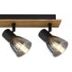 Plafoniere cu spoturi, Spoturi aplicate - Plafoniera cu 4 spoturi directionabile design modern CLAUDE negru, maro