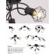 Aplice cu Spot - Aplica de perete / tavan cu 2 spoturi design industrial XARA I negru
