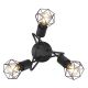 Plafoniere cu spoturi, Spoturi aplicate - Plafoniera cu 3 spoturi design industrial XARA I negru 36cm