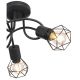 Plafoniere cu spoturi, Spoturi aplicate - Plafoniera cu 3 spoturi design industrial XARA I negru 36cm