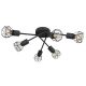 Plafoniere cu spoturi, Spoturi aplicate - Plafoniera cu 6 spoturi design industrial XARA I negru