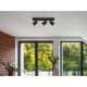Plafoniere cu spoturi, Spoturi aplicate - Plafoniera cu 3 spoturi directionabile design modern ROBBY negru mat