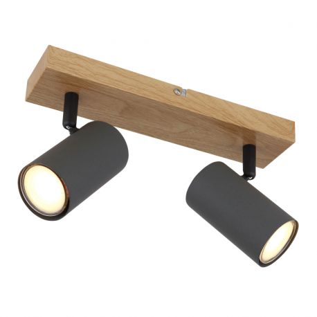 Aplice cu Spot - Aplica de perete / tavan cu 2 spoturi directionabile design modern ROBBY gri grafit