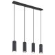 Pendule, Lustre suspendate - Lustra cu 4 pendule design modern ROBBY negru
