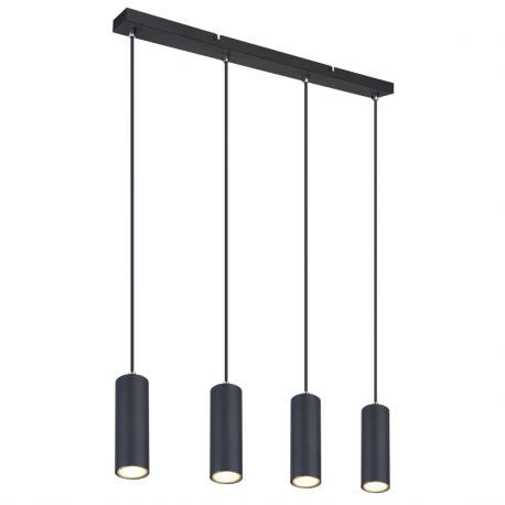 Pendule, Lustre suspendate - Lustra cu 4 pendule design modern ROBBY negru