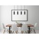 Pendule, Lustre suspendate - Lustra cu 4 pendule design modern ROBBY negru