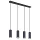 Pendule, Lustre suspendate - Lustra cu 4 pendule design modern ROBBY negru