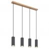 Lustra cu 4 pendule design modern ROBBY gri grafit