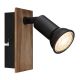 Aplice cu Spot - Aplica cu spot directionabil design modern DREW maro inchis, negru mat