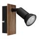 Aplice cu Spot - Aplica cu spot directionabil design modern DREW maro inchis, negru mat