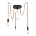 Lustra cu 3 pendule design industrial ULLEU negru, maro