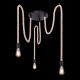 Pendule, Lustre suspendate - Lustra cu 3 pendule design industrial ULLEU negru, maro