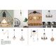 Pendule, Lustre suspendate - Lustra cu 3 pendule design industrial ULLEU negru, maro