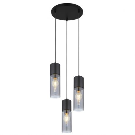 Pendule, Lustre suspendate - Lustra cu 3 pendule design modern ANNIKA negru