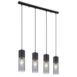 Pendule, Lustre suspendate - Lustra cu 4 pendule design modern ANNIKA negru