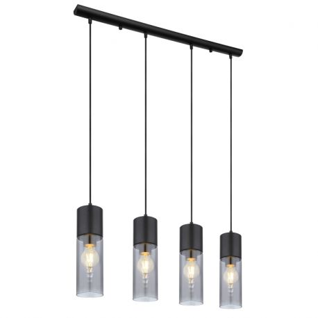 Pendule, Lustre suspendate - Lustra cu 4 pendule design modern ANNIKA negru
