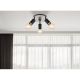 Plafoniere cu spoturi, Spoturi aplicate - Plafoniera cu 3 spoturi directionabile design modern Joseba negru, nichel mat