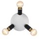 Plafoniere cu spoturi, Spoturi aplicate - Plafoniera cu 3 spoturi directionabile design modern Joseba negru, nichel mat