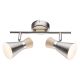 Aplice cu Spot - Aplica de perete / tavan cu 2 spoturi design modern Aeron nichel