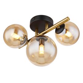 Plafoniere - Plafoniera LED design modern Riha negru, alama