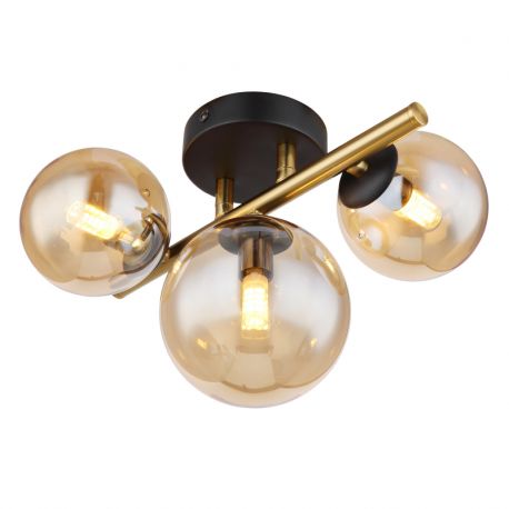 Plafoniere - Plafoniera LED design modern Riha negru, alama